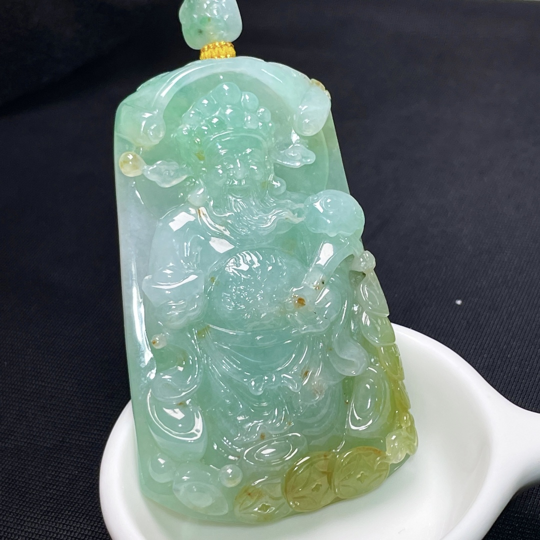 1122422 翡翠財神吊墜