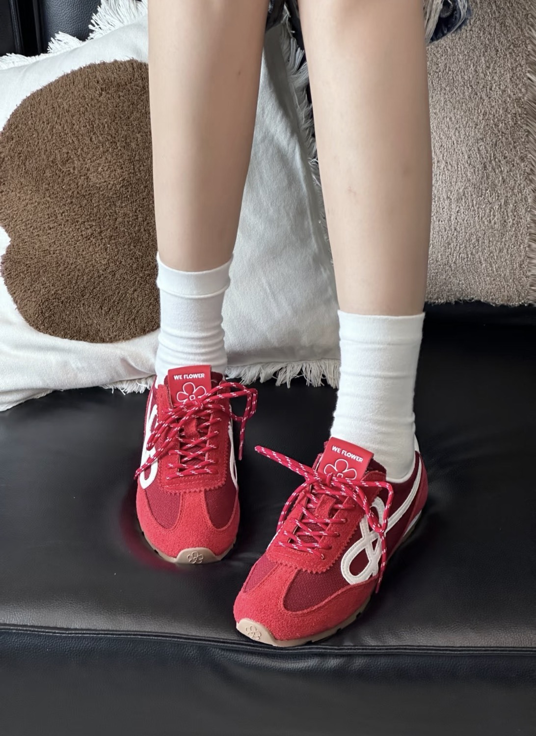 <線上SALE❤️‍🔥>  We Flower 法棍鞋 漿果紅