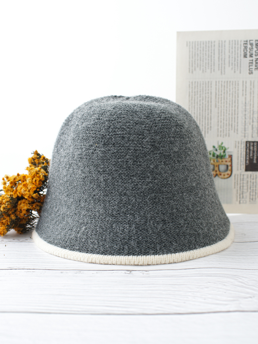 優雅滾邊針織毛帽(4色)