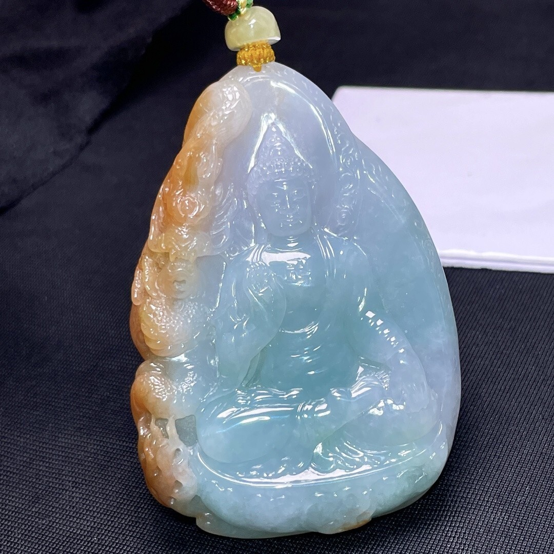 翡翠大日如來吊墜,天然翡翠A玉, 緬甸玉, Jade, Jadeite