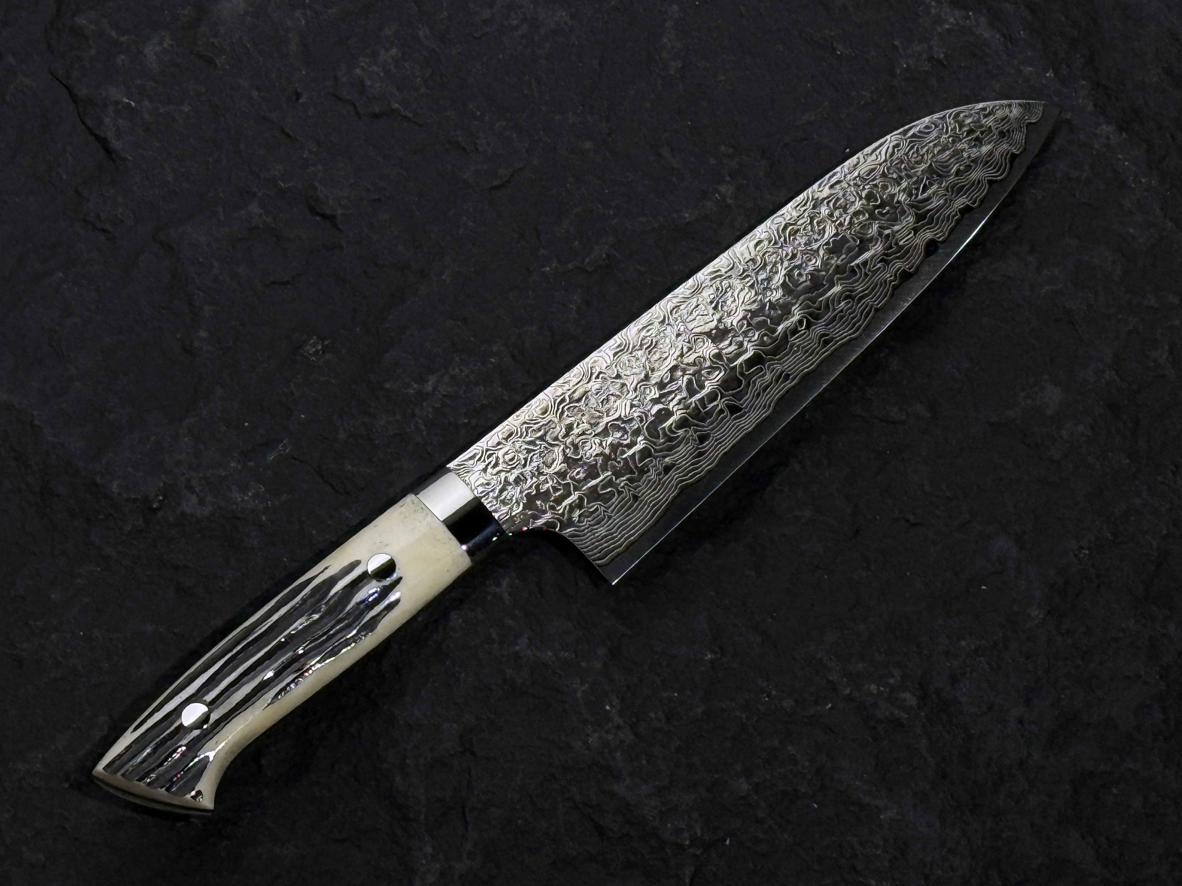 佐治武士 SG2 鑽石大馬士革鋼 三德 白牛骨柄