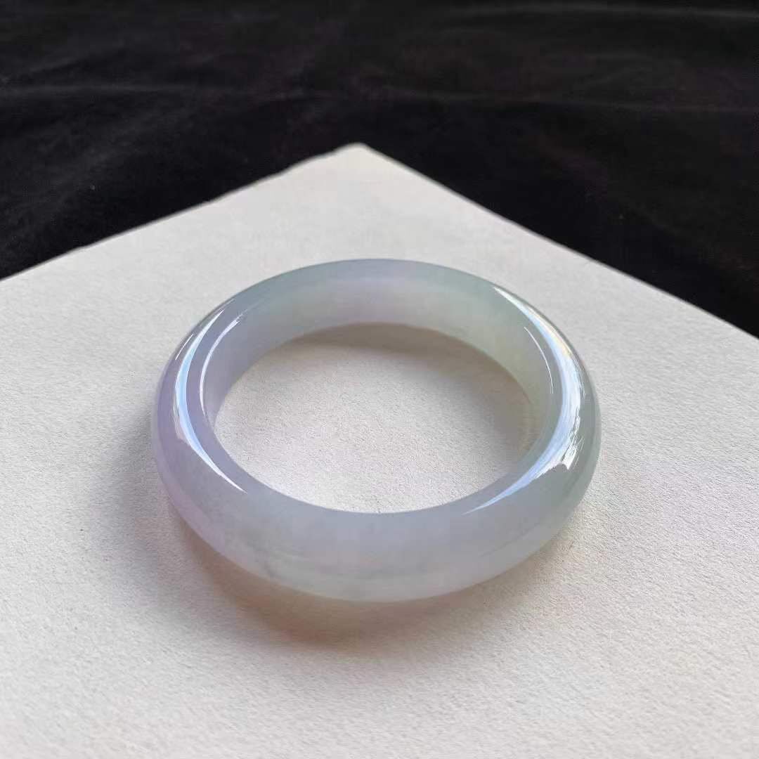 11222326 55.2mm翡翠冰粉紫正圈手鐲 (54-56)