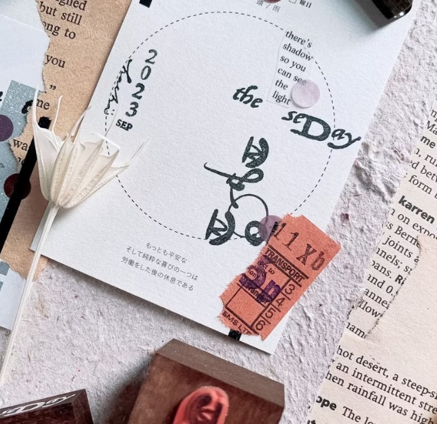 哈秋HA7UU．是日 x these Day 手寫字櫸木印章組(2入)