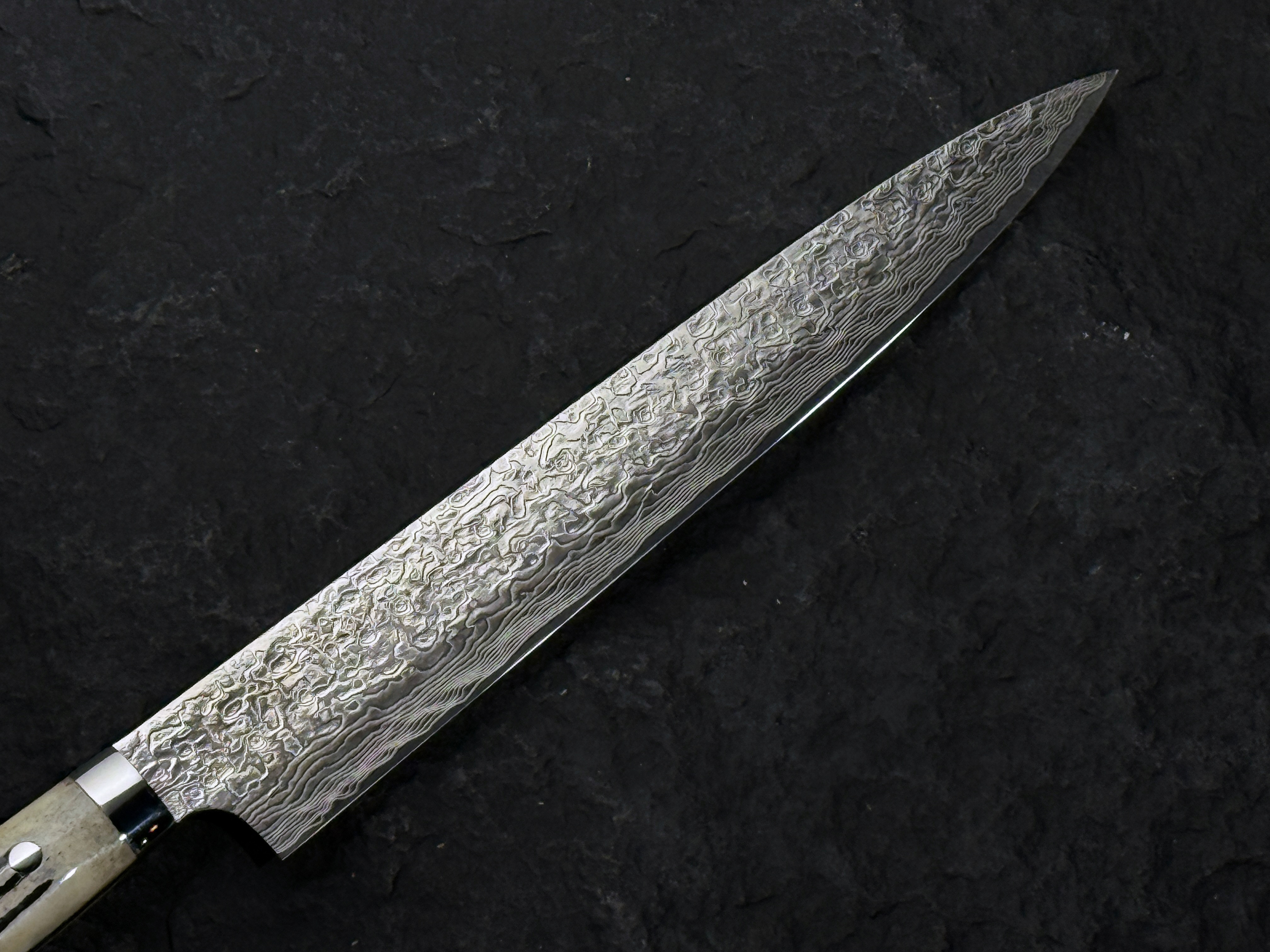 佐治武士 SG2 鑽石大馬士革鋼 筋引 白牛骨柄