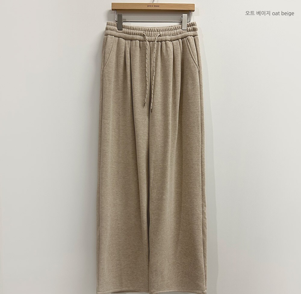 韓國grace muse授權 秋冬暖季針織棉內刷毛彈性休閒褲