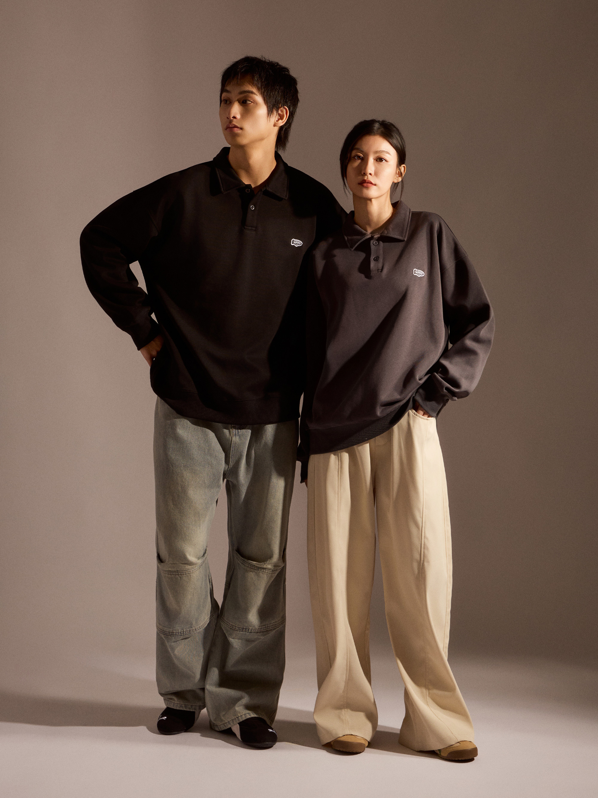 慢早晨POLO領大學T