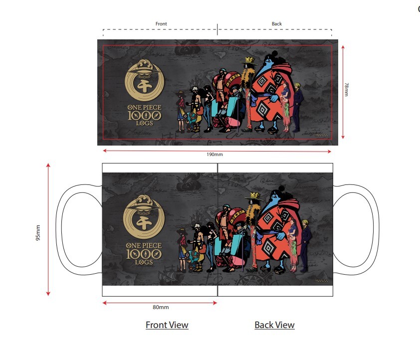 One Piece 杯 1000 Ceramic Cup (10 chara)