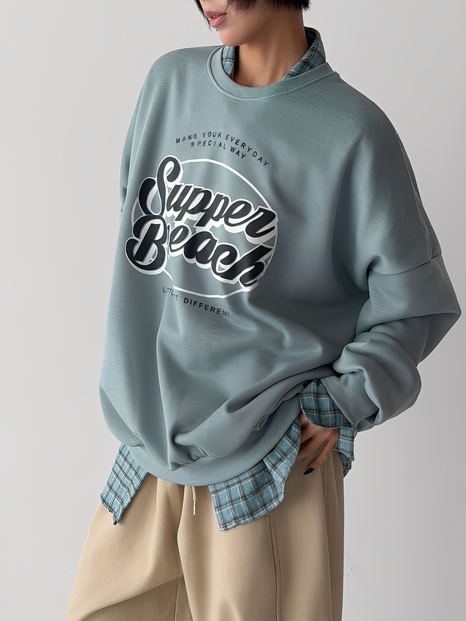 THankus 情侶衛衣穿搭示範｜墨色上身