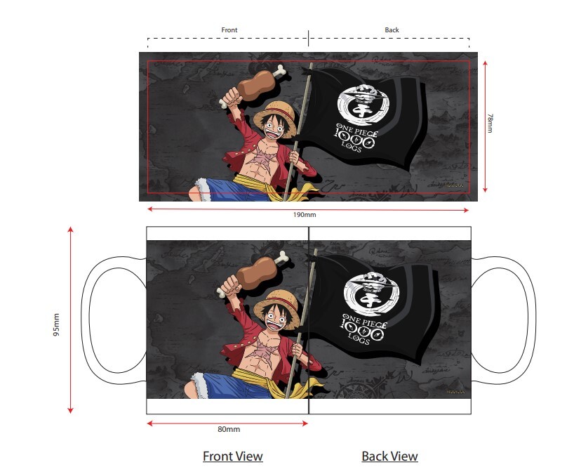 One Piece 杯 1000 Ceramic Cup (Luffy)