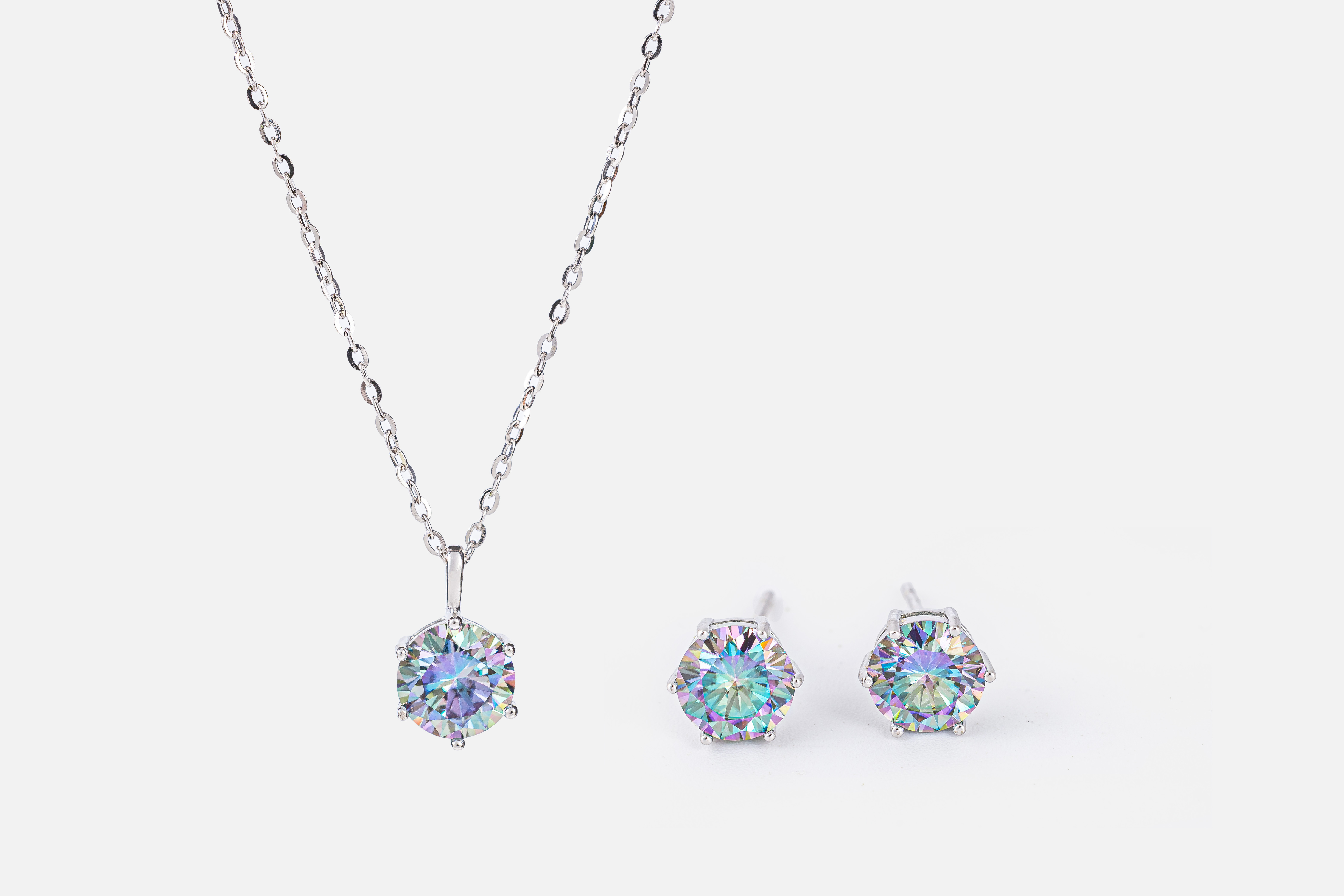 AMARA極光之戀項鍊耳環組(耳針款)