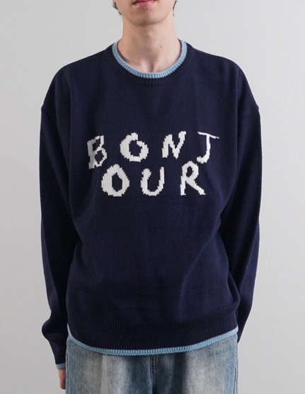 你好針織撞色長袖