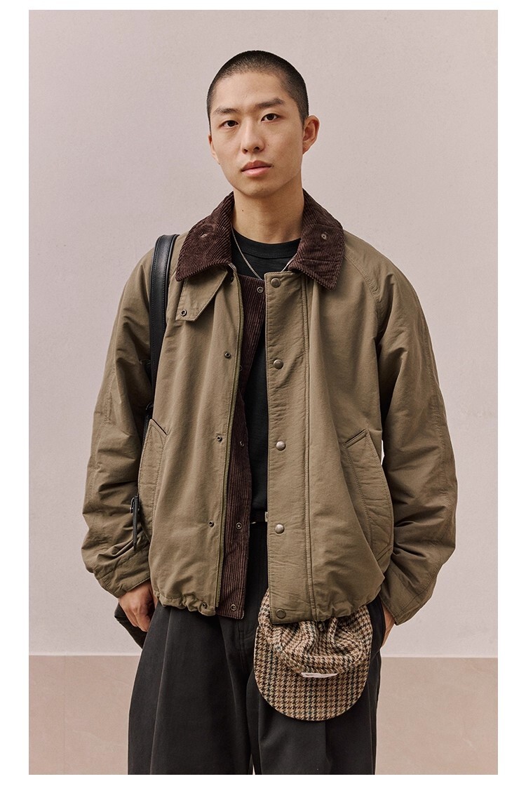 代購-<德國品牌>NO/FAITH 復古 巴恩風 雙面穿 寬松 工裝外套 綠