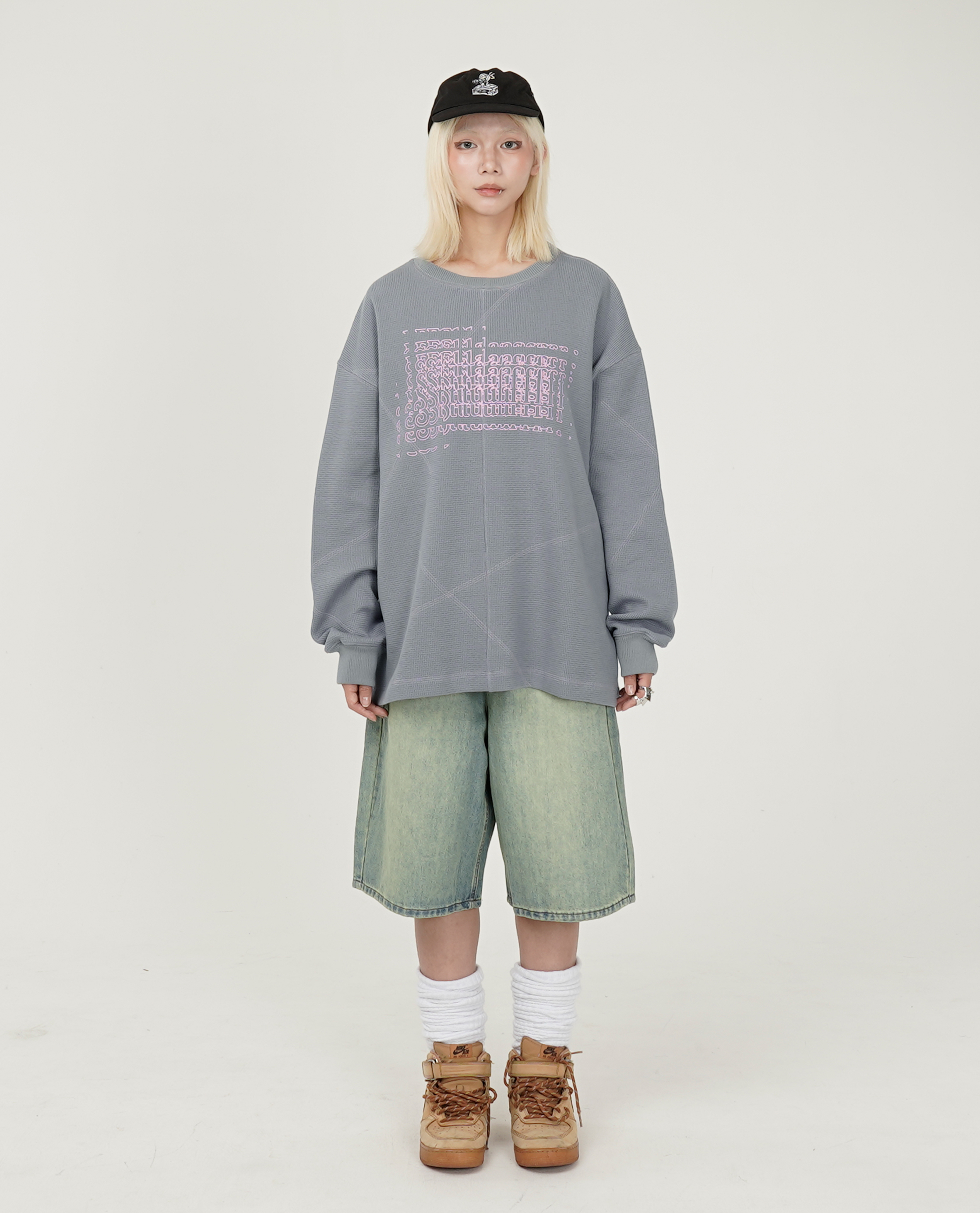 F-LAGSTUF-F "FS" WAFFLE L/S TEE - 25FW