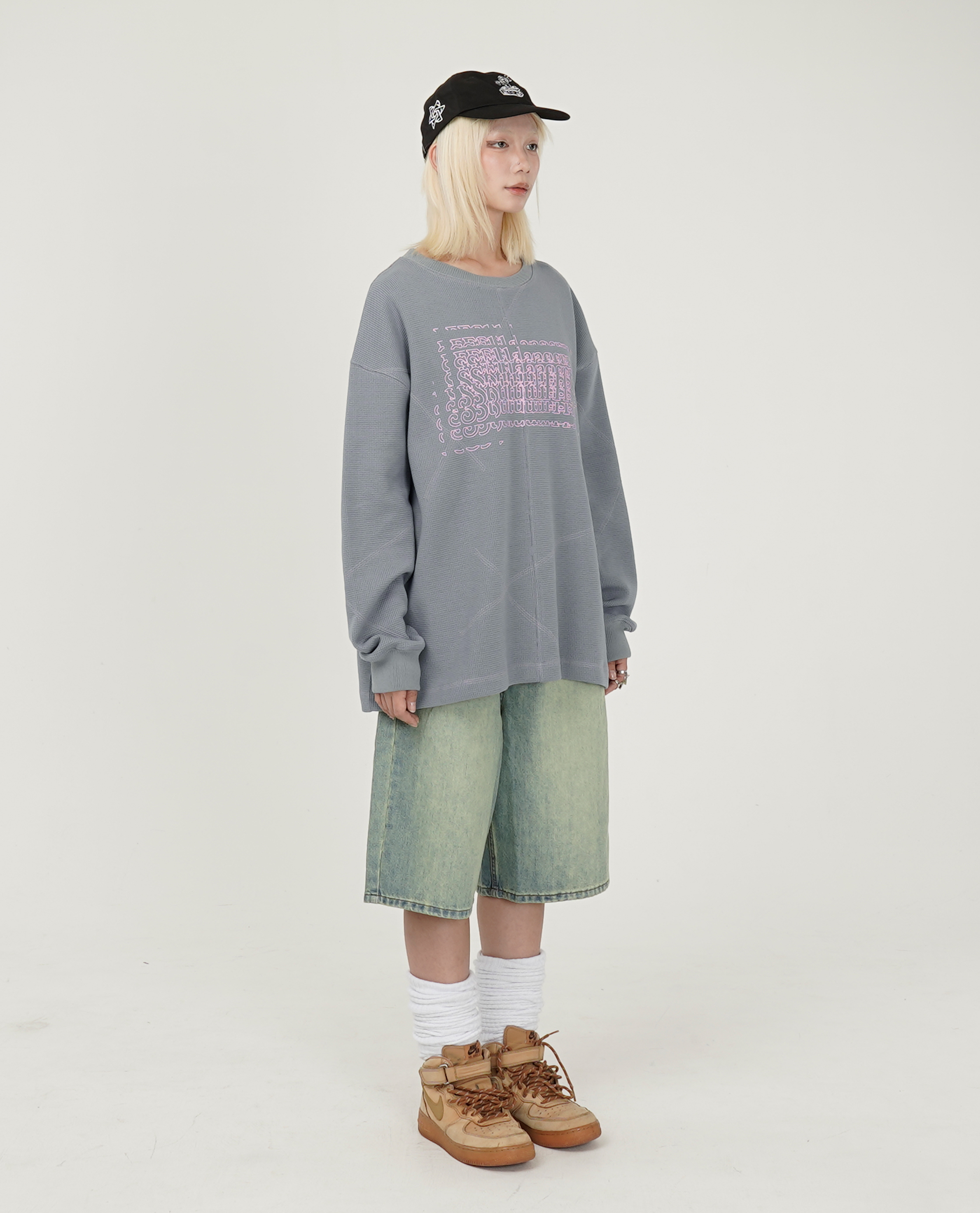 F-LAGSTUF-F "FS" WAFFLE L/S TEE - 25FW