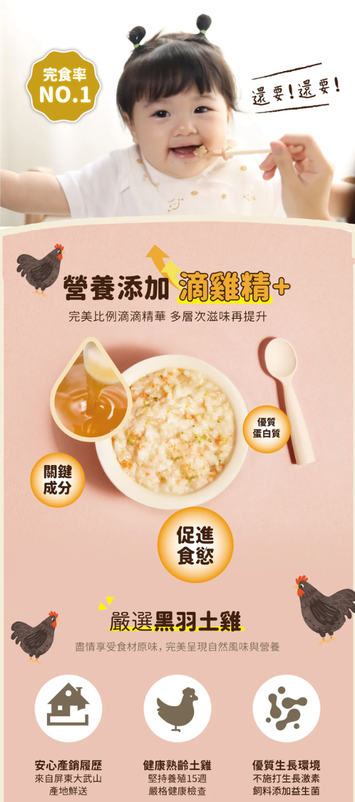 Nong Chun Xiang - Baby Congee PLUS Large (Pork) (200g x 5's/box)  6M+