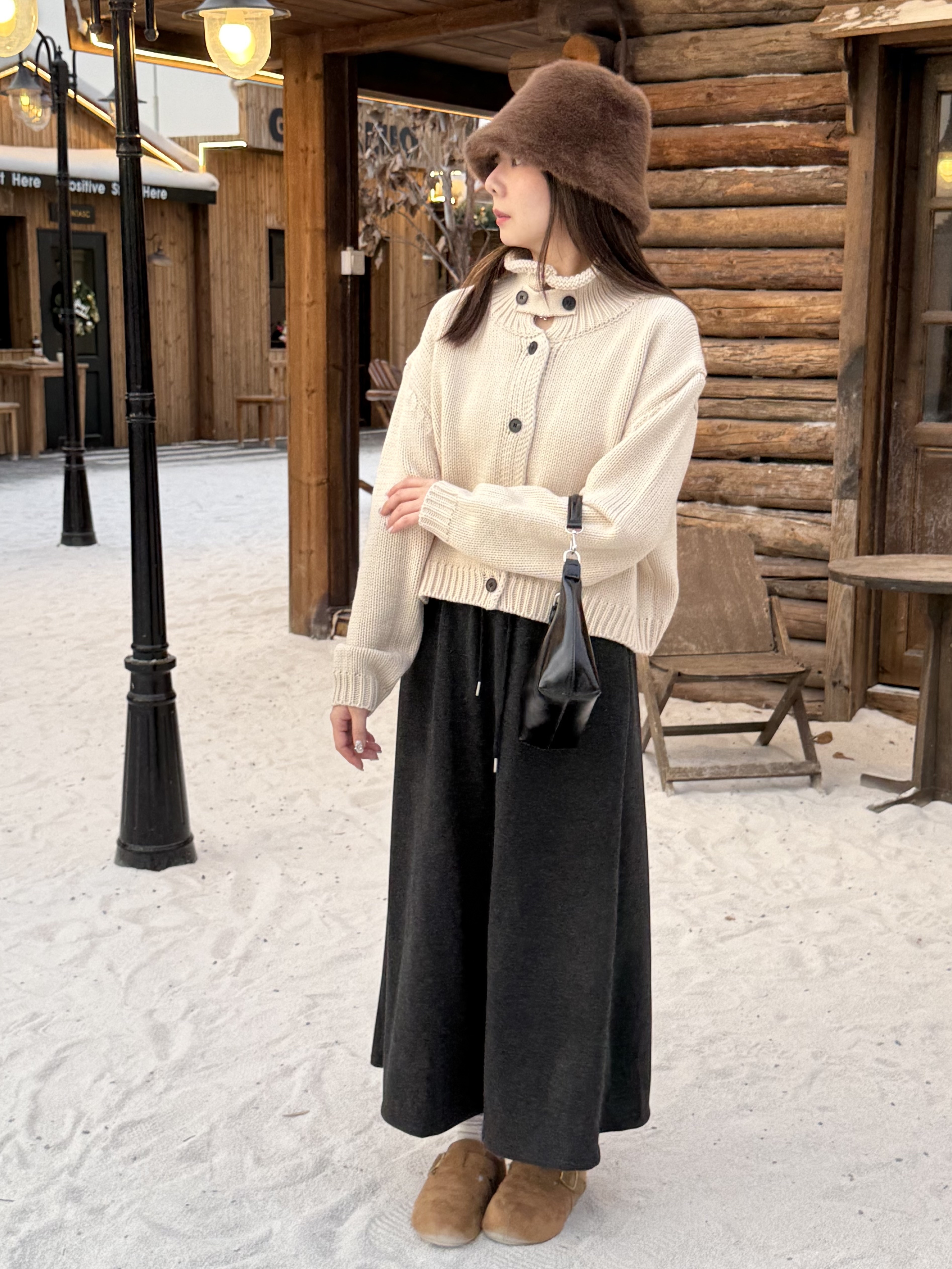 全鬆緊下擺傘狀裙