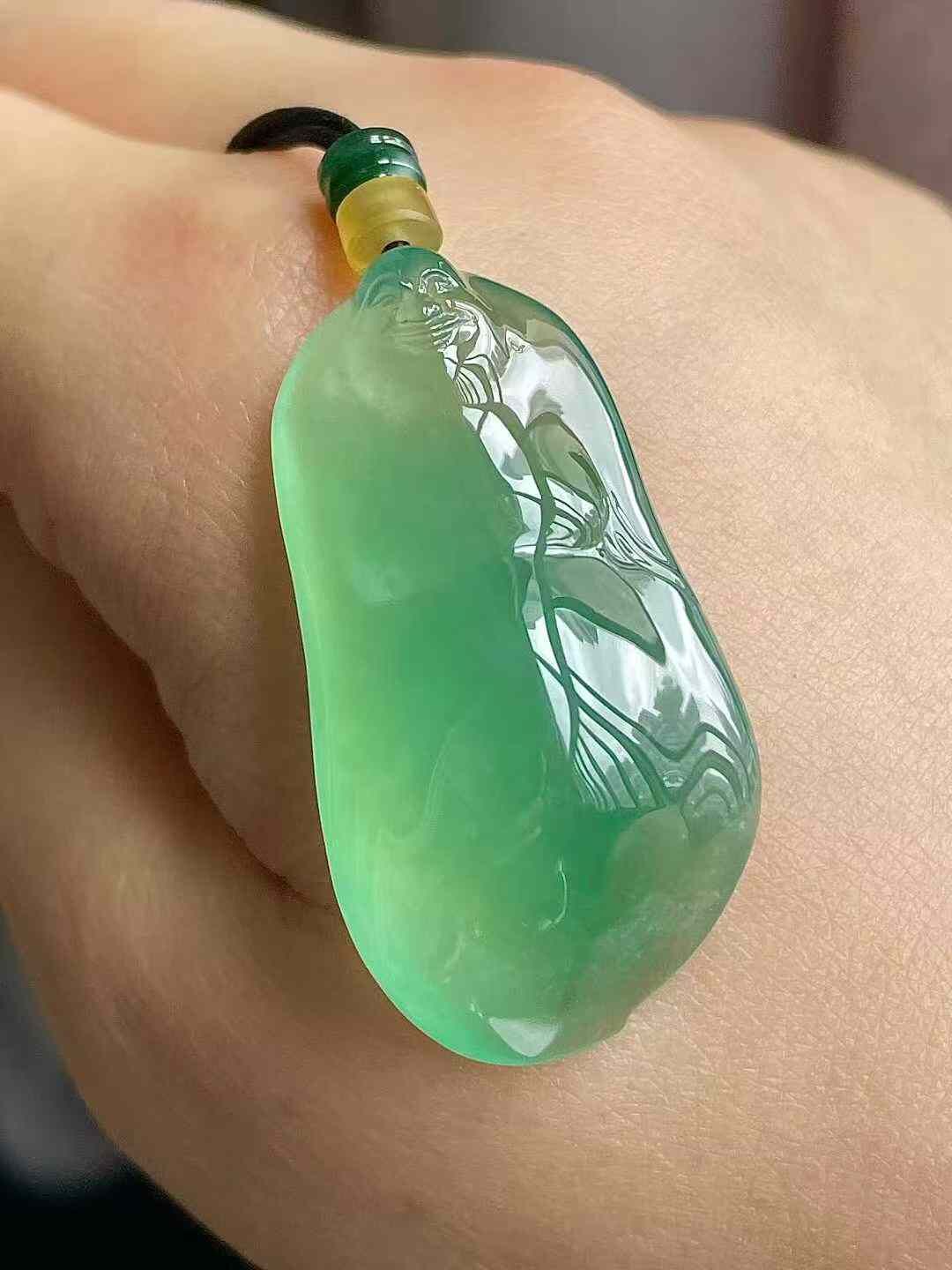 翡翠高冰晴綠逍遙佛吊墜,天然翡翠A玉, 緬甸玉, Jade, Jadeite