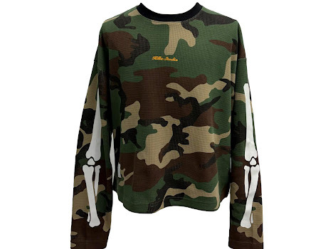 Fashion killa-Bones Waffle L/S Tee