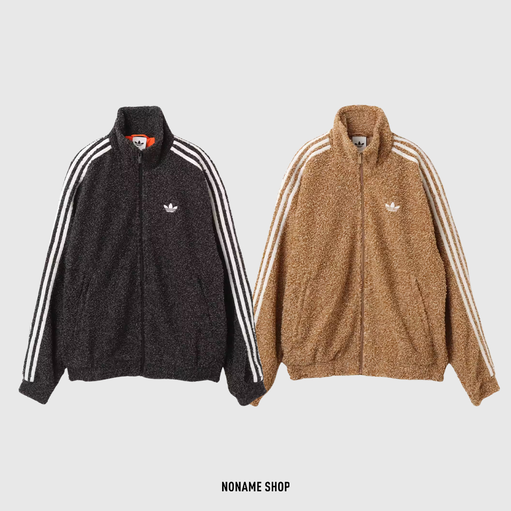 ADIDAS ORIGINALS 立領 羊羔毛 保暖 三線 外套 李龍馥同款 兩色 (男款)