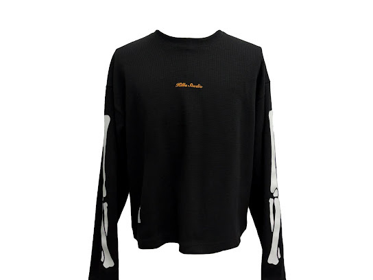 Fashion killa-Bones Waffle L/S Tee