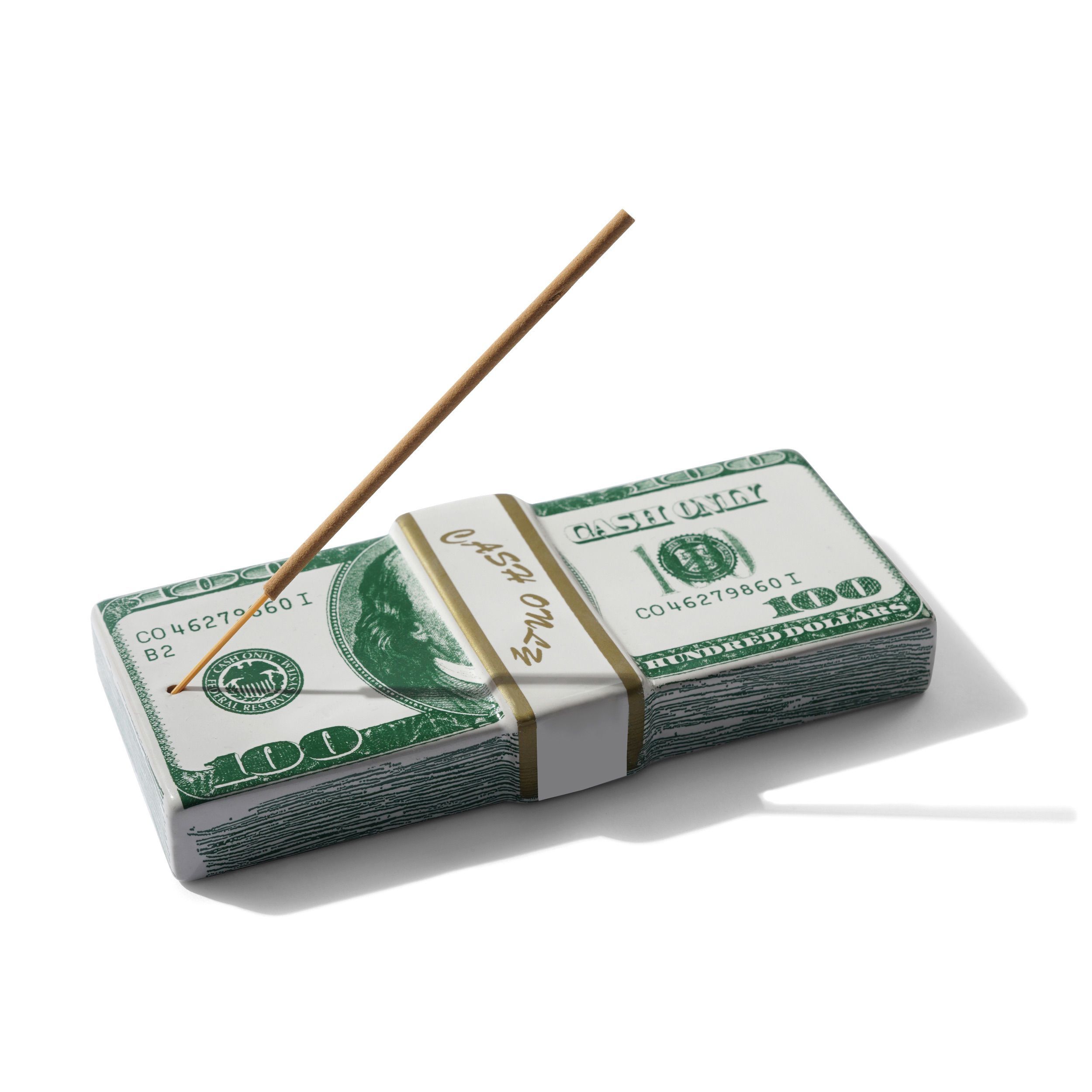 Cash Only Money Stack Incense Holder - 25FW