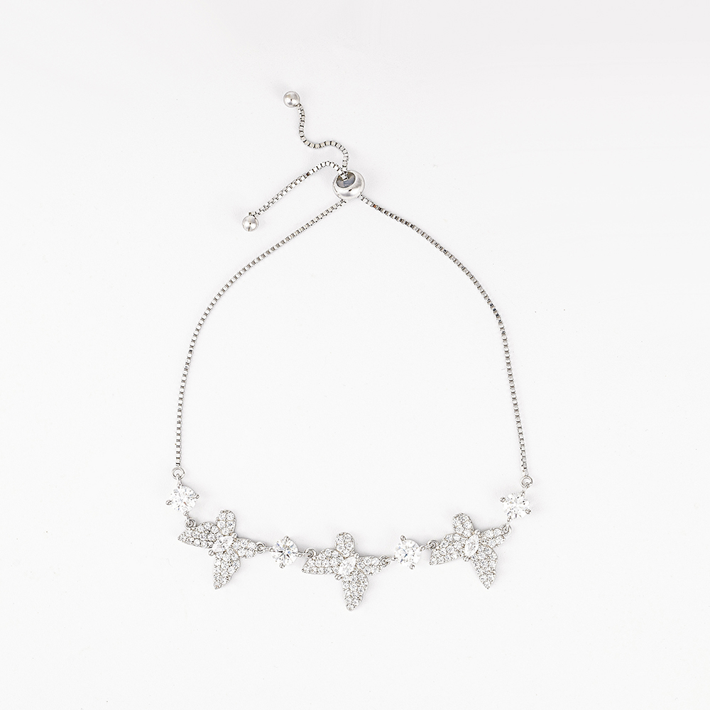 AMARA閃耀銀蝴蝶手鏈