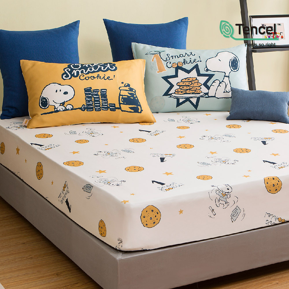 SNOOPY床包組 | 60支天絲 | SN511 焦糖餅乾