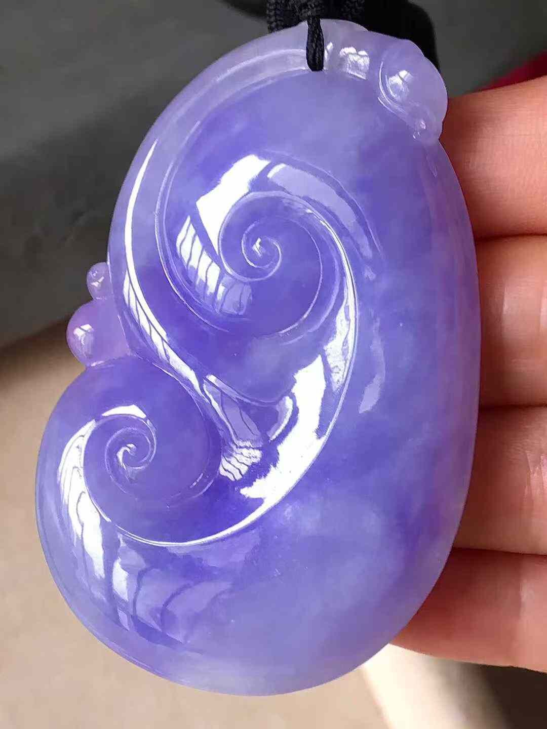 11225542 翡翠冰種紫羅蘭如意吊墜