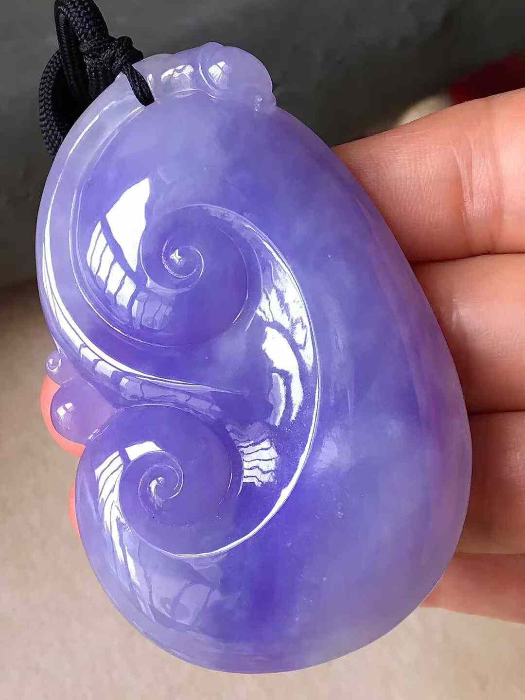 11225542 翡翠冰種紫羅蘭如意吊墜