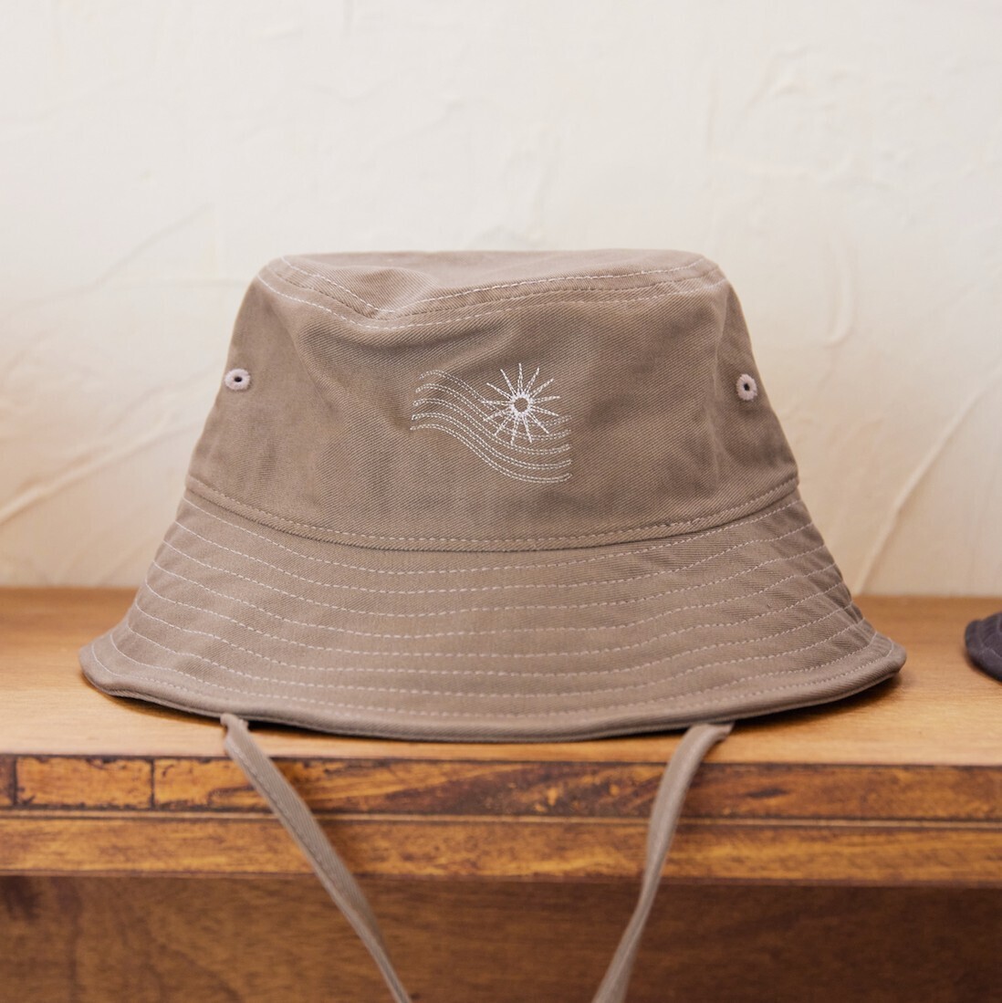 《海色的線條》水洗軟簷登山帽-卡布奇諾