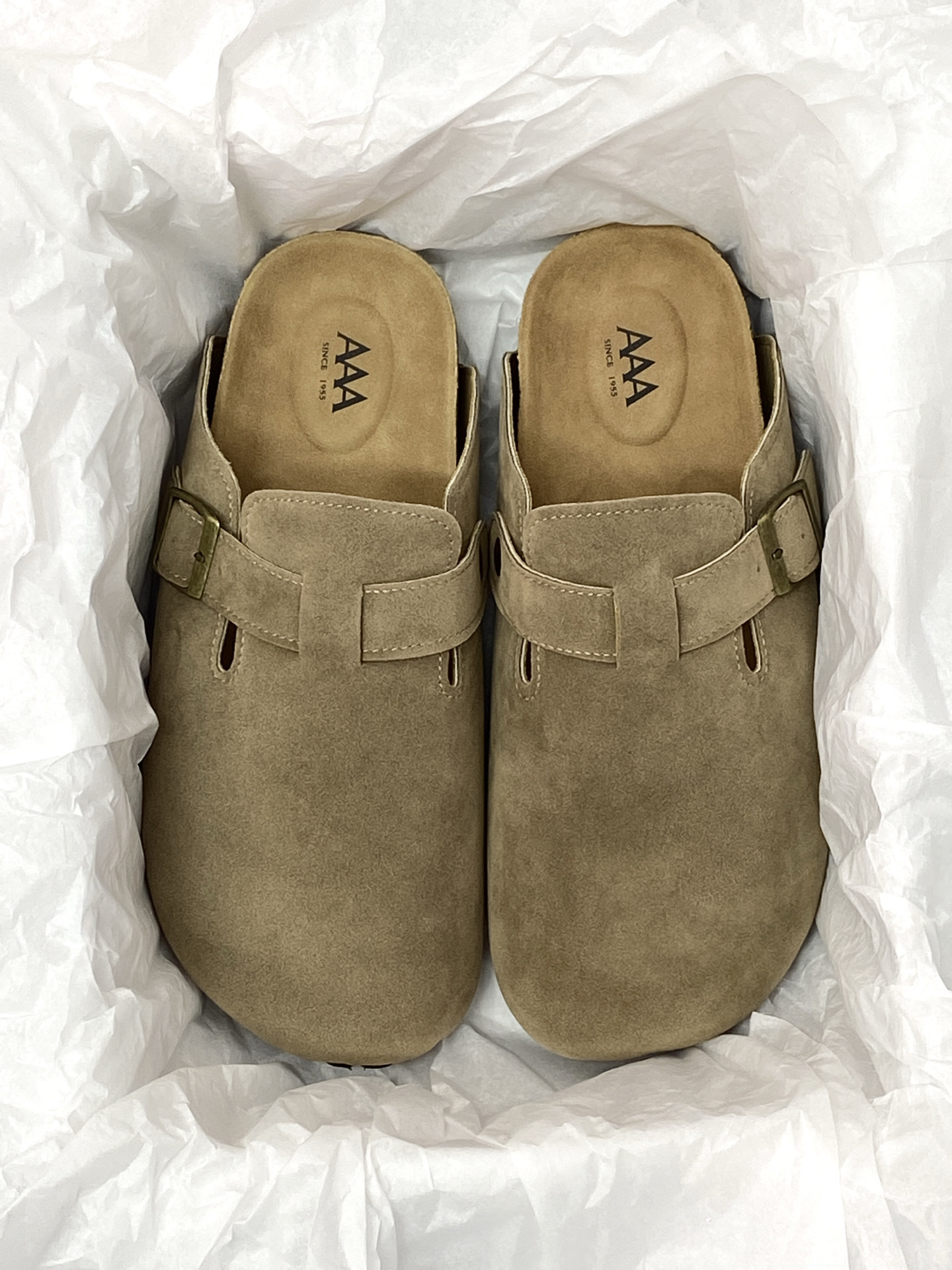 【預購】AAA SINCE 1955 麂皮 穆勒 勃肯 懶人拖鞋 多色可選