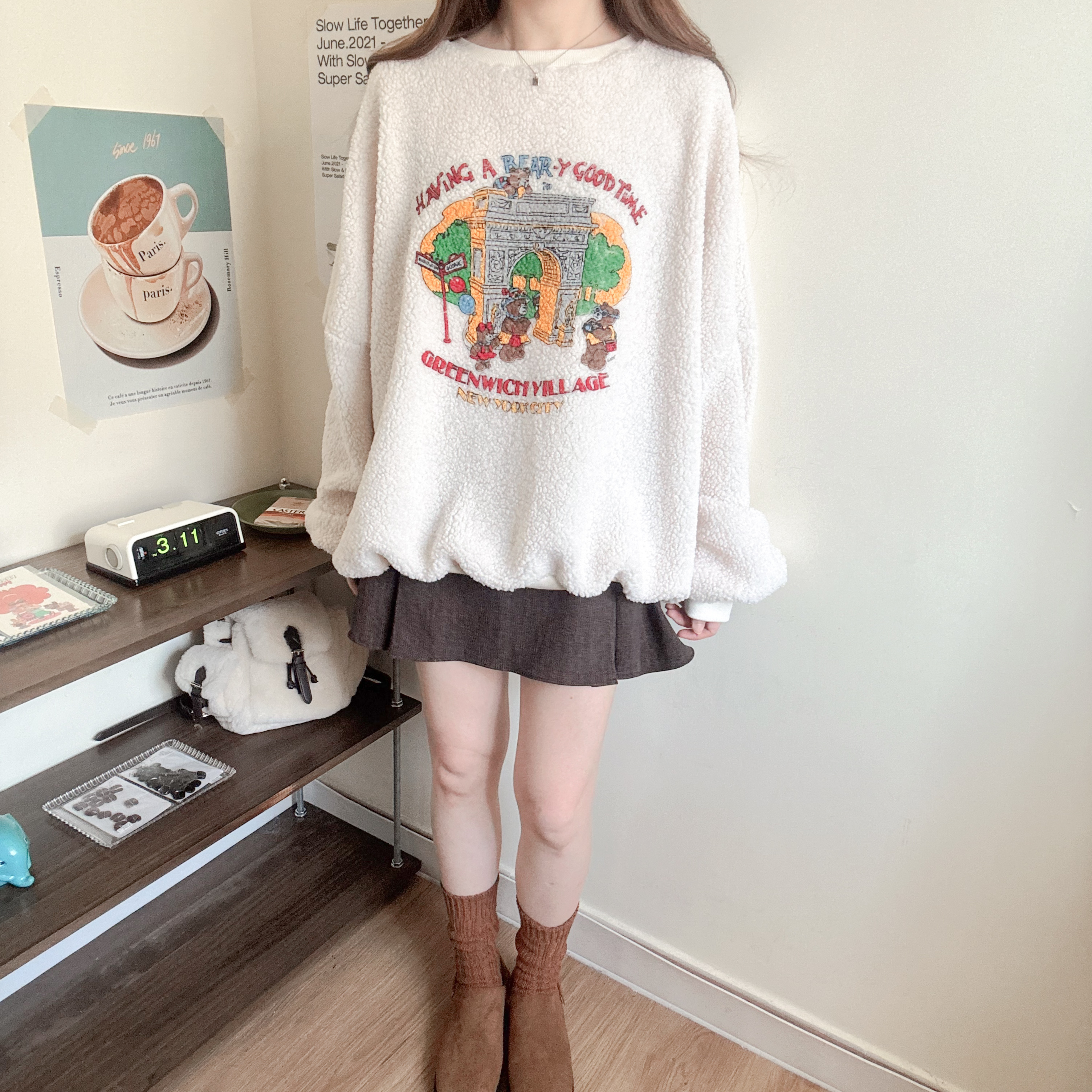 羊羔毛Oversize衛衣