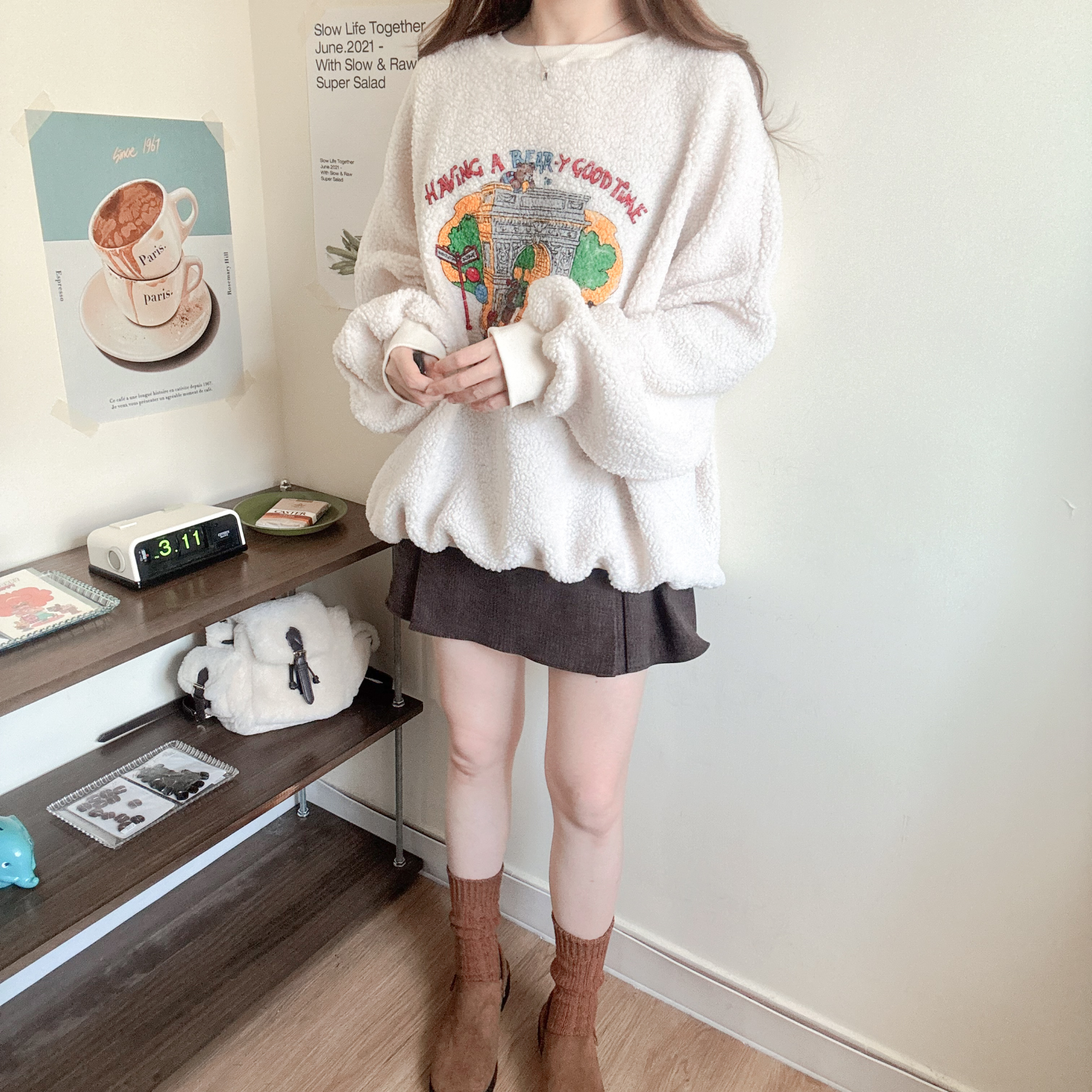 羊羔毛Oversize衛衣