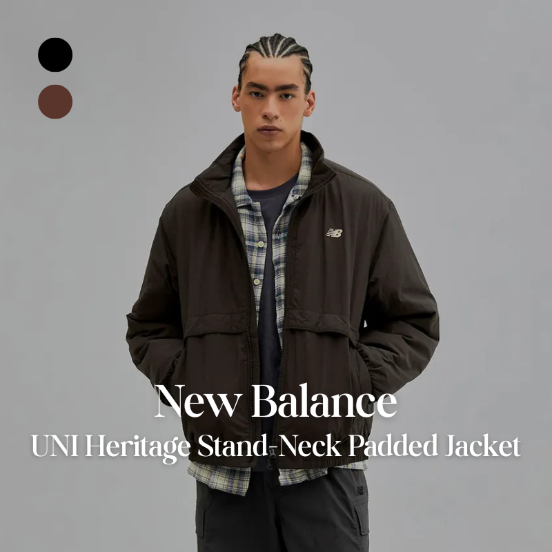 【代購】NEW BALANCE UNI NBNQF41913 Heritage Stand-Neck Padded Jacket 立領保暖羽絨外套 – 都市經典款