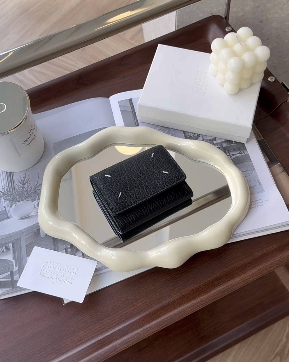 MAISON MARGIELA｜小牛皮三折短夾 黑色