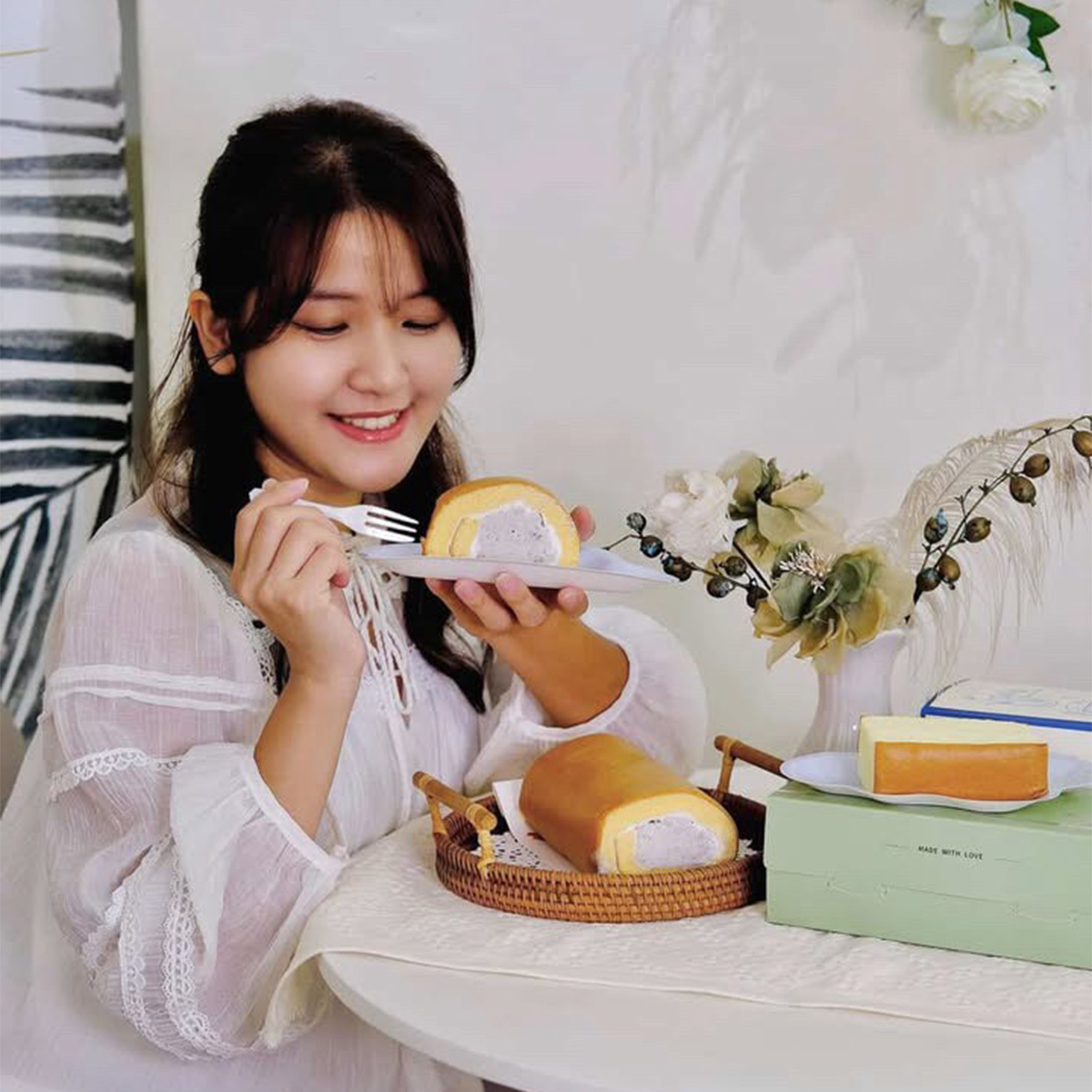 土雞蛋蜂蜜芋泥捲【芋頭蛋糕/芋泥蛋糕/芋頭甜點】