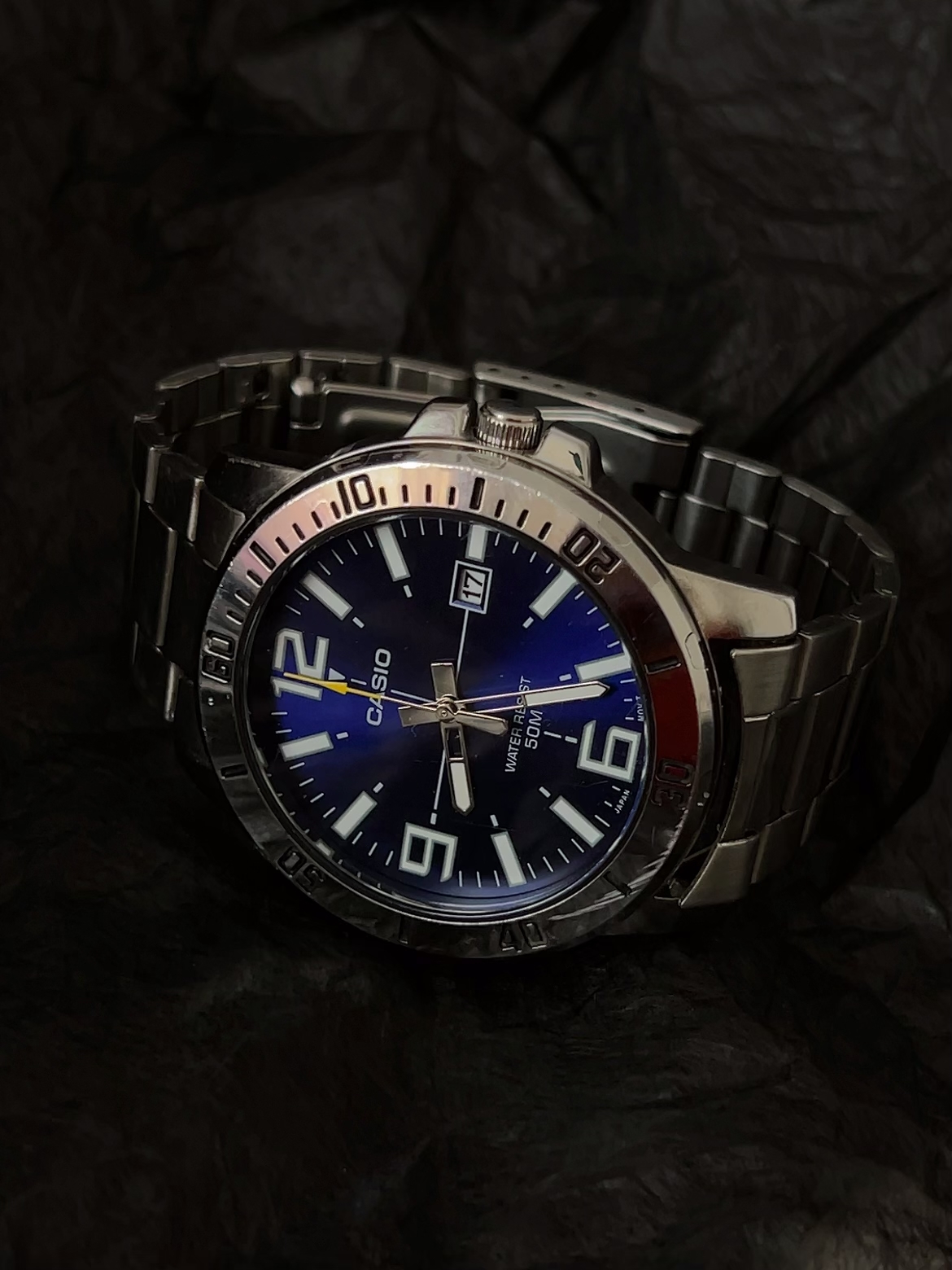 代購-CASIO卡西歐 STANDARD系列 劍魚水鬼 海洋之心 防水 石英機芯 不鏽鋼錶帶 藍色錶盤