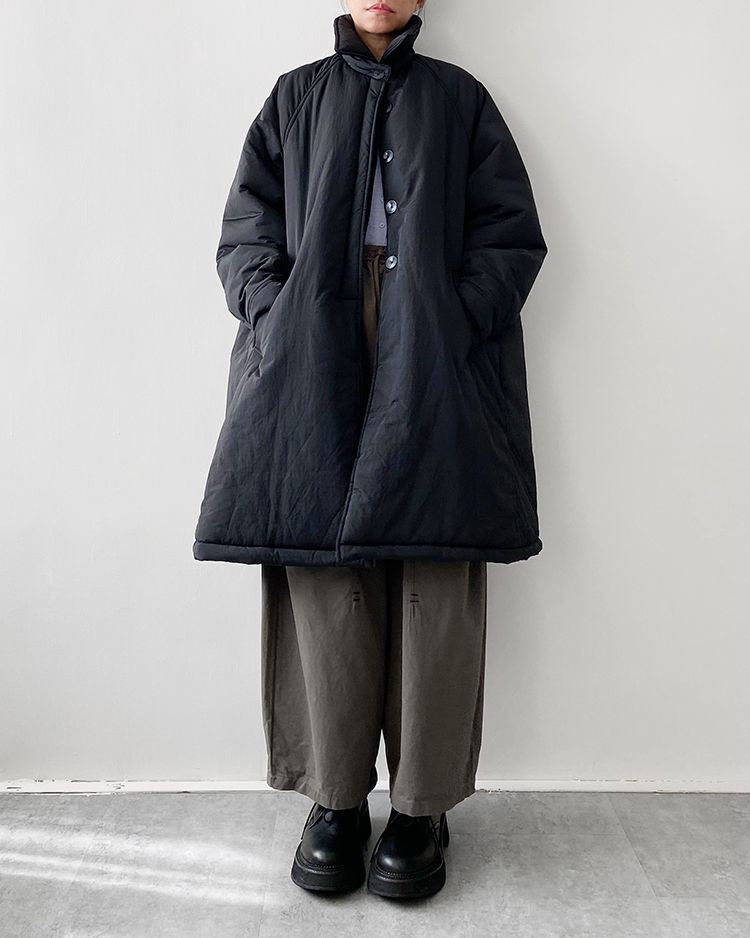 MFO-2841 充棉翻領長外套 ʙʟᴀᴄᴋ