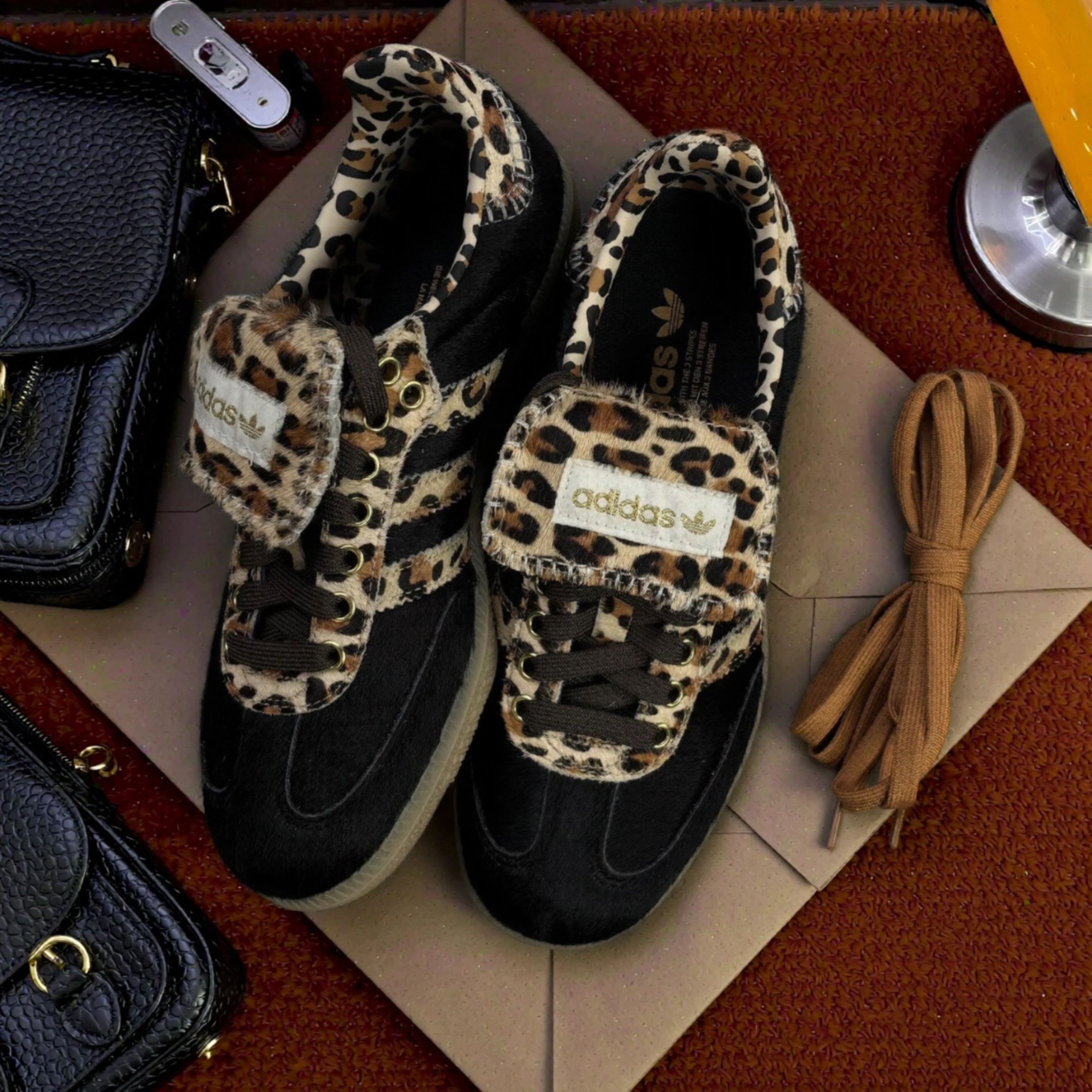 NICEDAY 代購 Adidas Originals Samba LT 豹紋 黑棕 馬鬃毛 棕 黑 動物 紋路 復古 KJ6590
