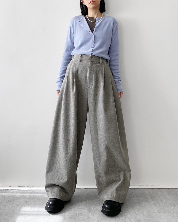 MFP-2839 打褶毛呢西裝褲