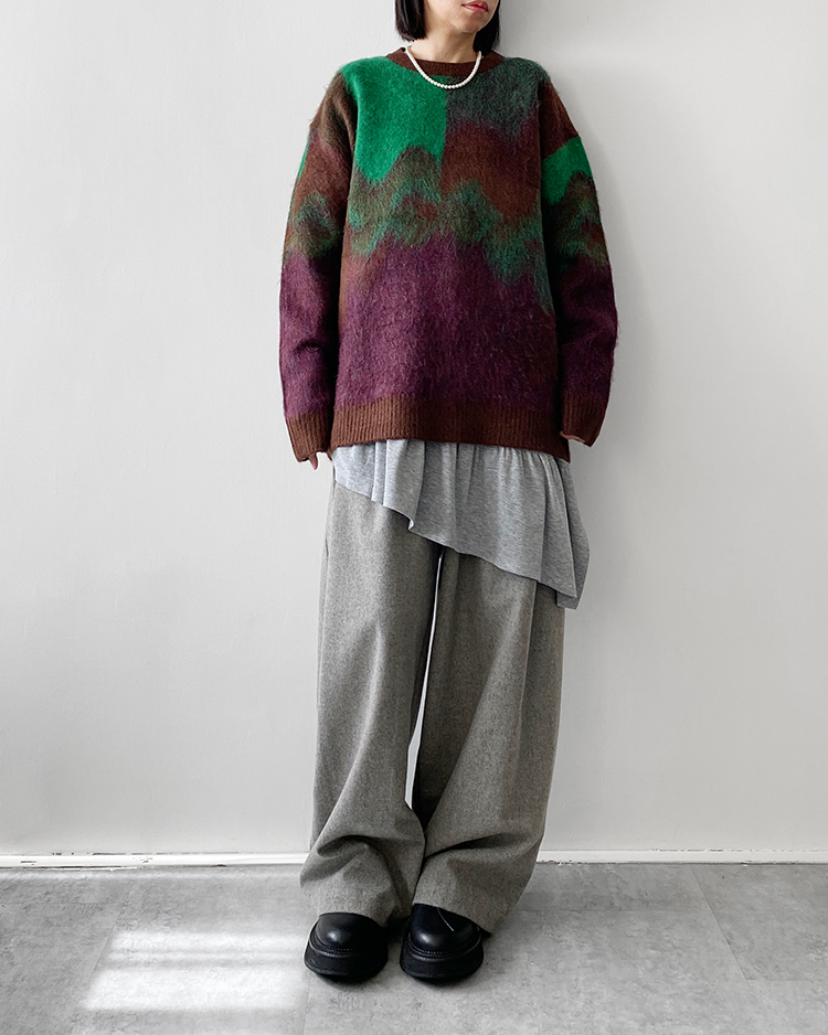 MFT-2843 復古撞色毛衣