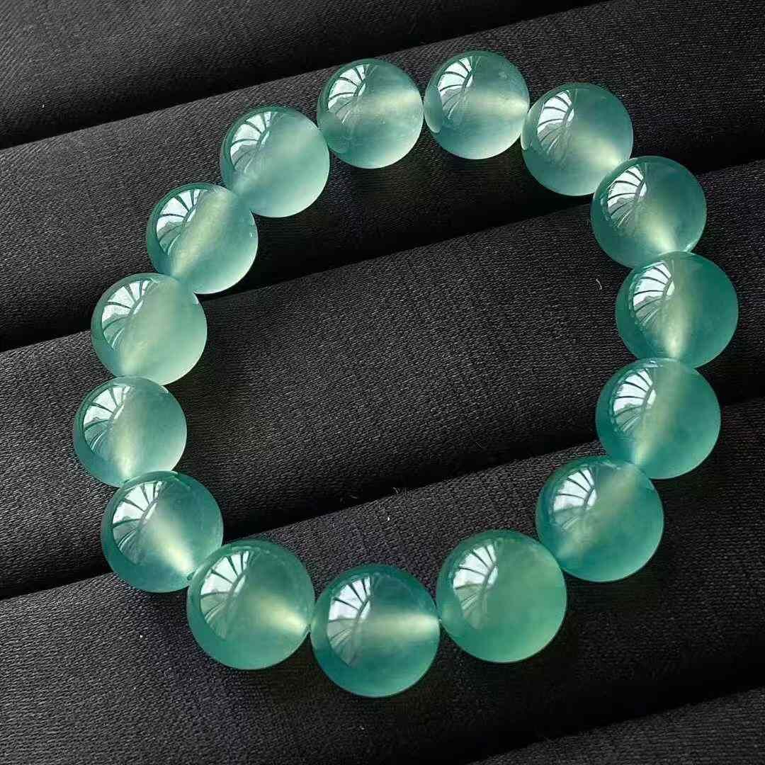 翡翠高冰天空藍手串 (12.5mm直徑),天然翡翠A玉, 緬甸玉, Jade, Jadeite