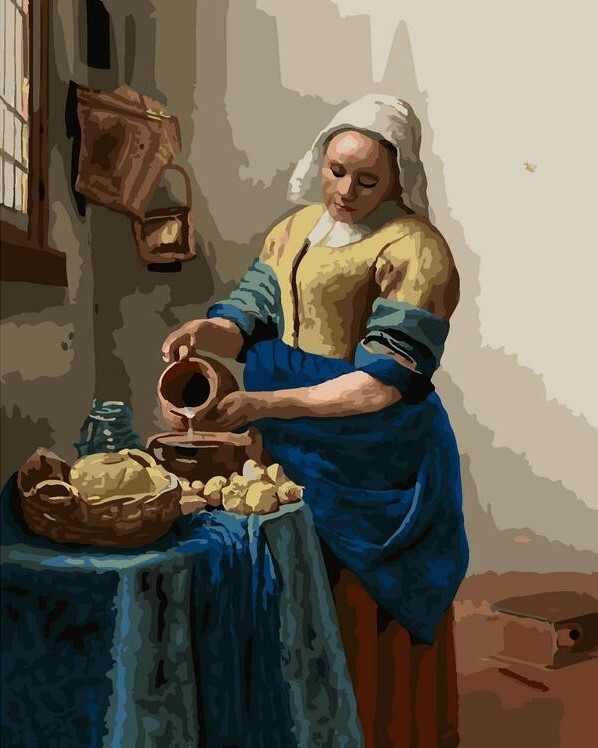 【DT247】維梅爾_倒牛奶的女僕