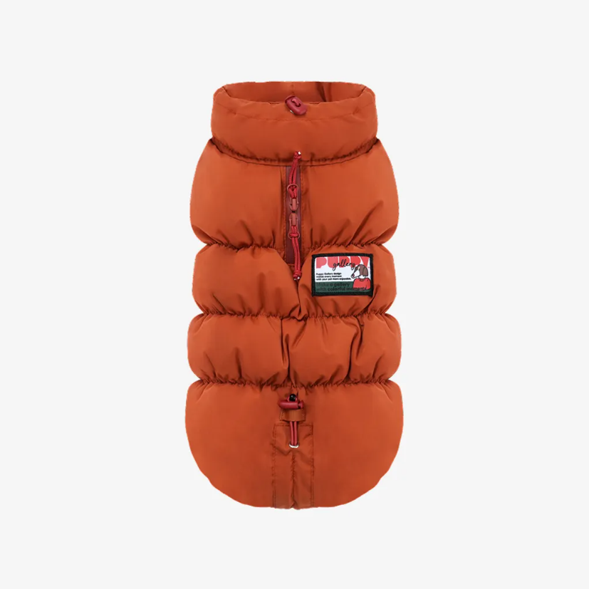 Puppy Gallery🇰🇷 澎澎棉雲朵背心２.０ 楓葉橘 狗狗冬衣 狗狗衣服 狗狗外套 寵物冬衣 寵物外套