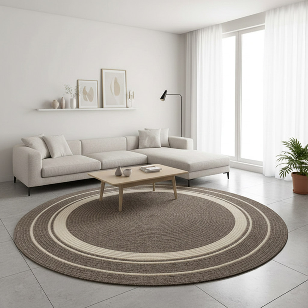 俐落框線羊毛地毯