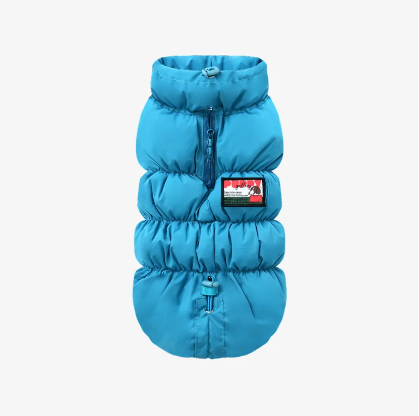 Puppy Gallery🇰🇷 澎澎棉雲朵背心２.０ 土耳其藍 狗狗冬衣 狗狗衣服 狗狗外套 寵物冬衣 寵物外套