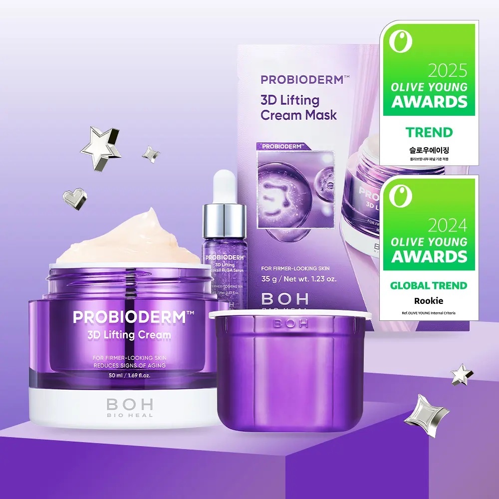 《Olive young連線》BIOHEAL BOH Probioderm 3D Lifting Cream 50ml  Refill Set+mask