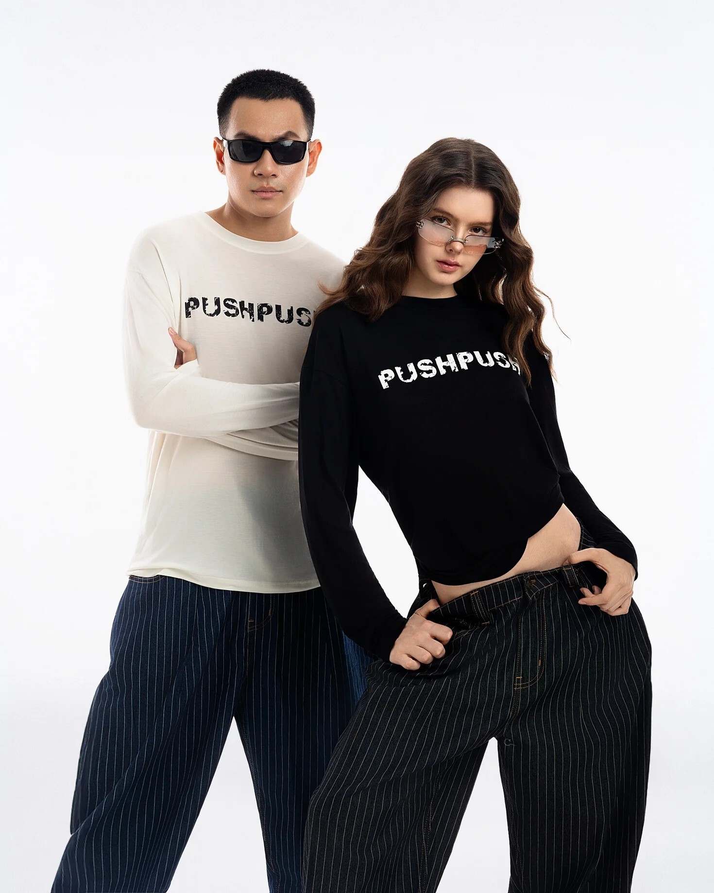 Push Push Soft Long Sleeve Tee 寬鬆 薄長T 兩色