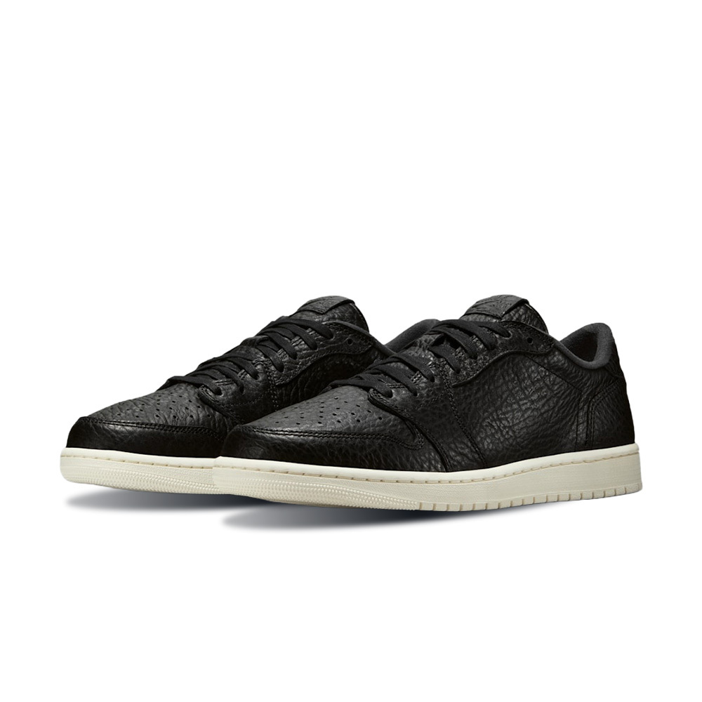 Nike Air Jordan 1 Retro Low Swooshless Black 黑皮白底 皮革 848775-005