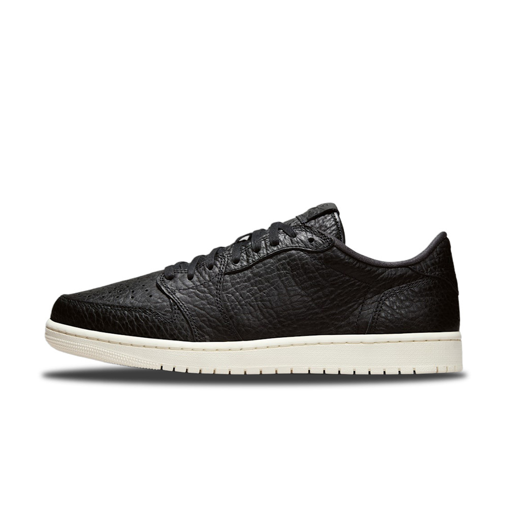 Nike Air Jordan 1 Retro Low Swooshless Black 黑皮白底 皮革 848775-005